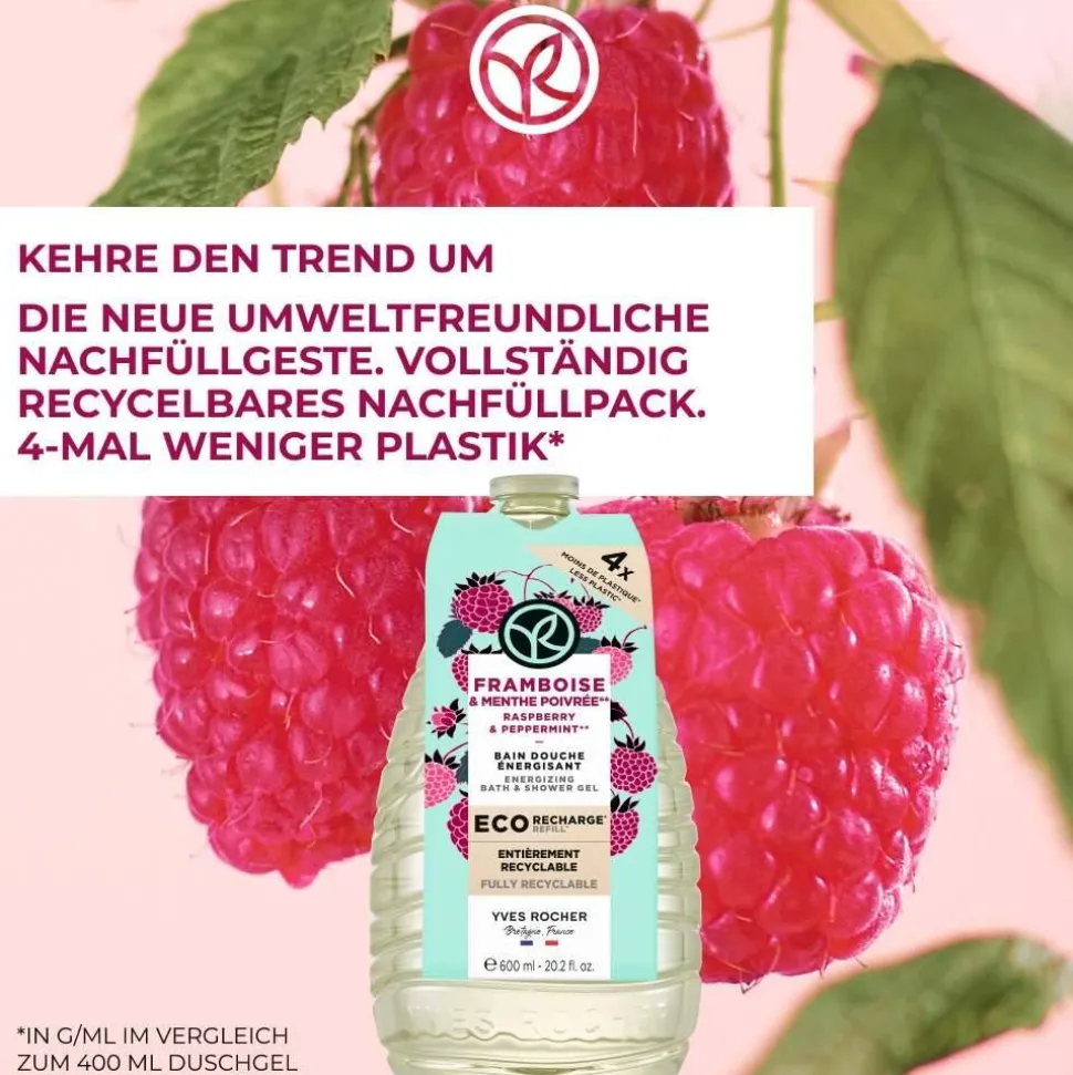 Nachfüllpack Duschgel Himbeere & Pfefferminze